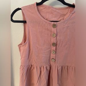Casual Blush Buttoned Dress